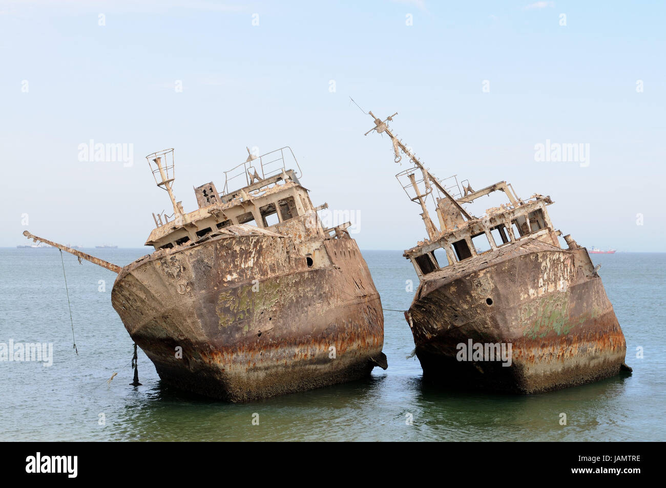 Mauritania,Nouadhibou,Cap Blanc,coast,ship wrecks,stranded,ship,ship cemetery,West Africa,Africa,old,the Atlantic,freighters,sea,navigation,rusts,discards water,wrecks,broken,uselessly,environmental pollution,rust, Stock Photo