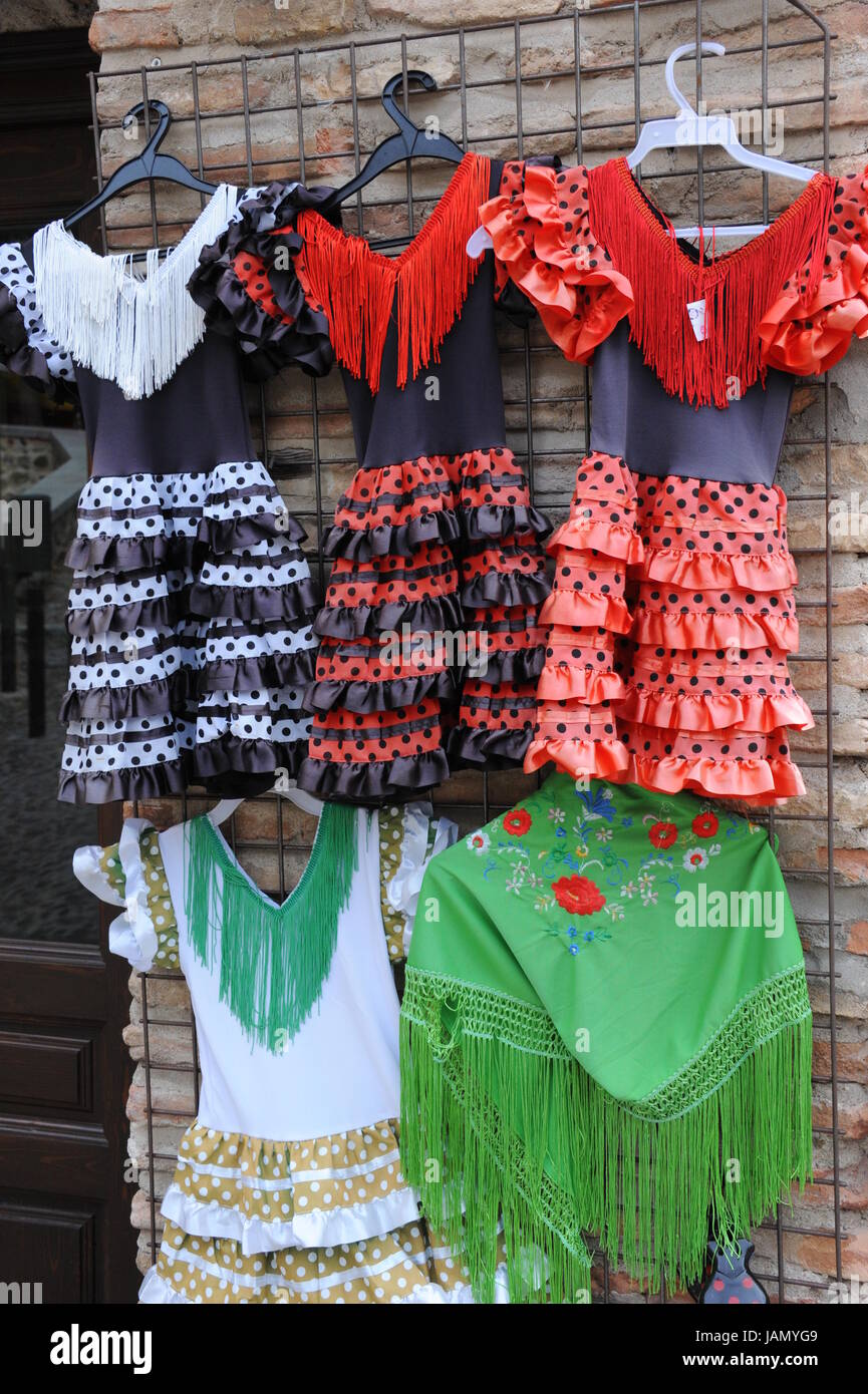 spain - flamenco dresses Stock Photo