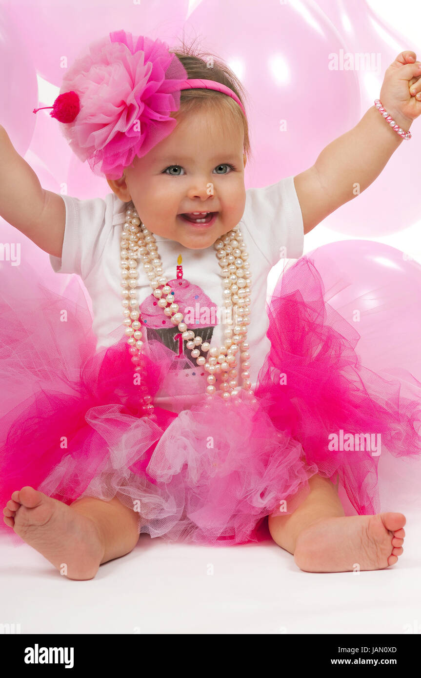Birthday baby one year old Stock Photo Alamy
