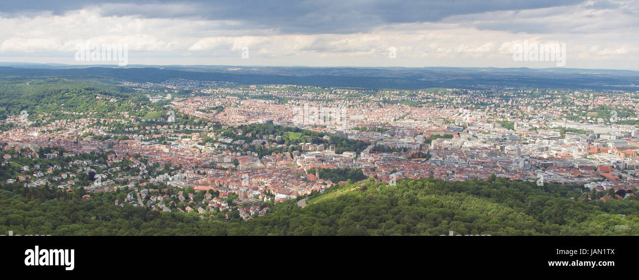 View of the city of Stuttgart in Germany Stock Photo