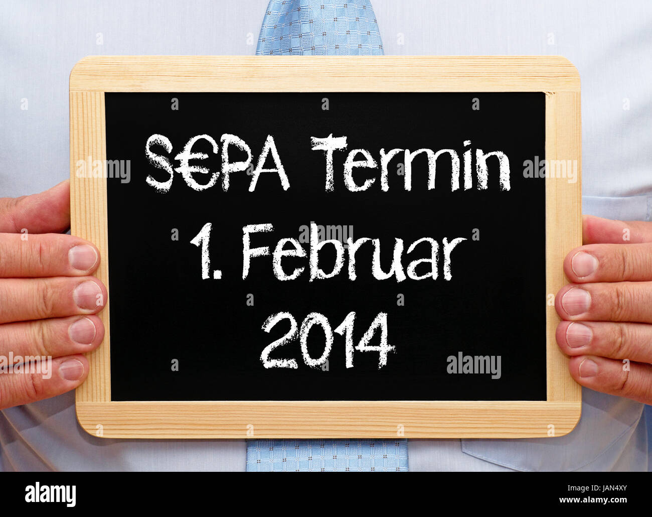 SEPA Termin 1. Februar 2014 Stock Photo