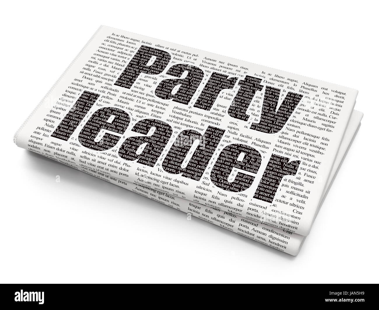 Politics concept: Pixelated black text Party Leader on Newspaper ...