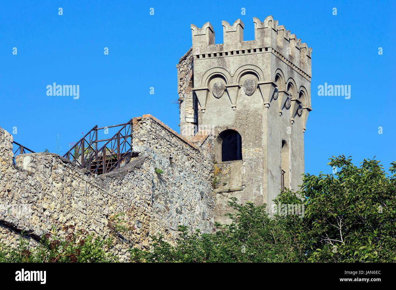 particolare di una torre del complesso monumentale del San Giovanni a Catanzaro Stock Photo