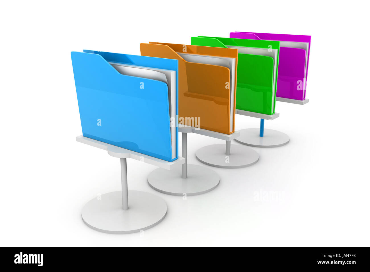 3d folders Stock Photo Alamy