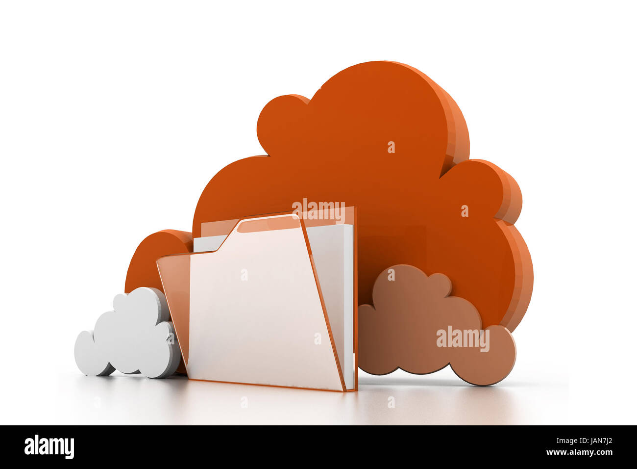 Cloud computing folder & files concept Stock Photo - Alamy