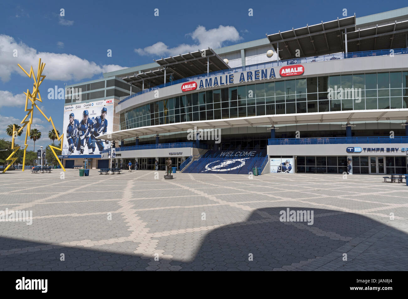 The Amalie Arena main entrance downtown Tampa Florida USA. April 2017