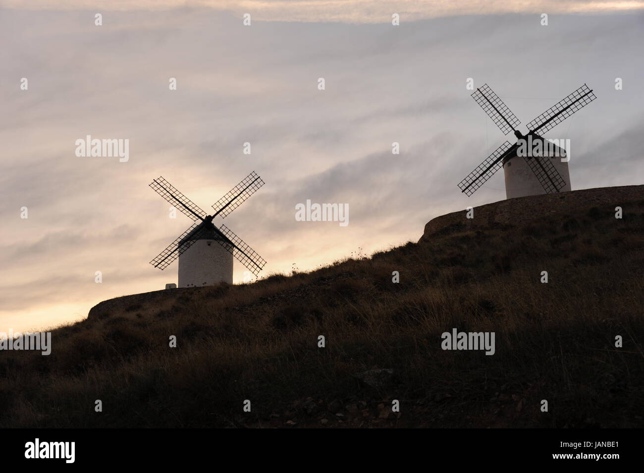 spain,windmills,province of toledo,castile-la mancha Stock Photo