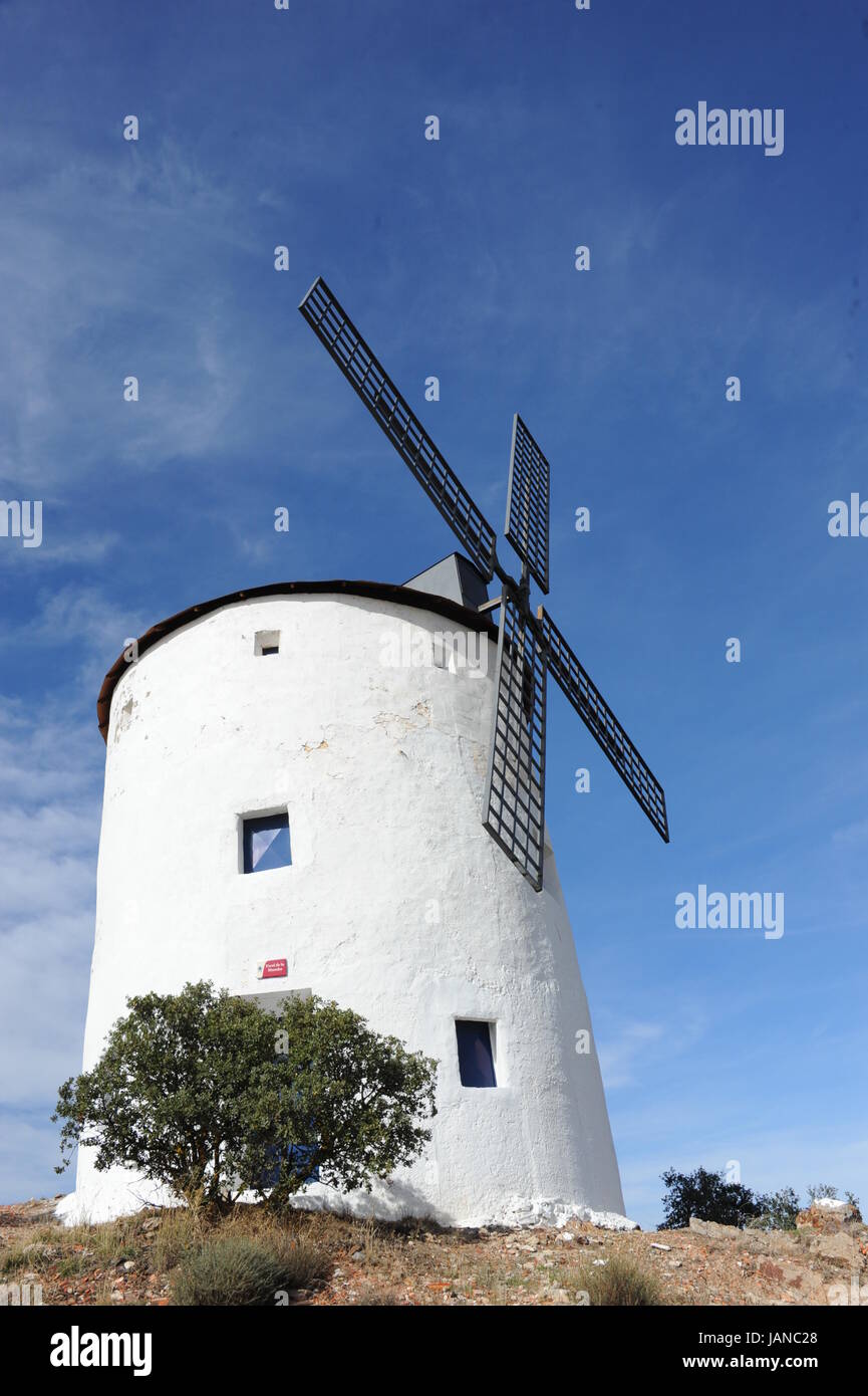 spain,windmill,province toledo,castile la mancha Stock Photo