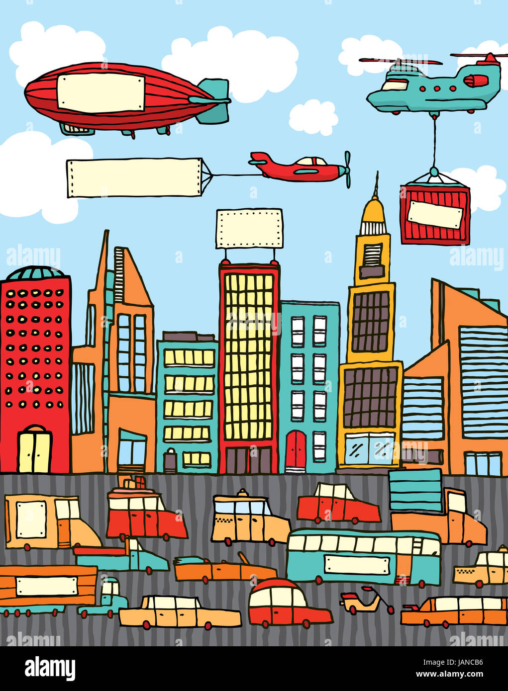 Cartoon city hi-res stock photography and images - Alamy