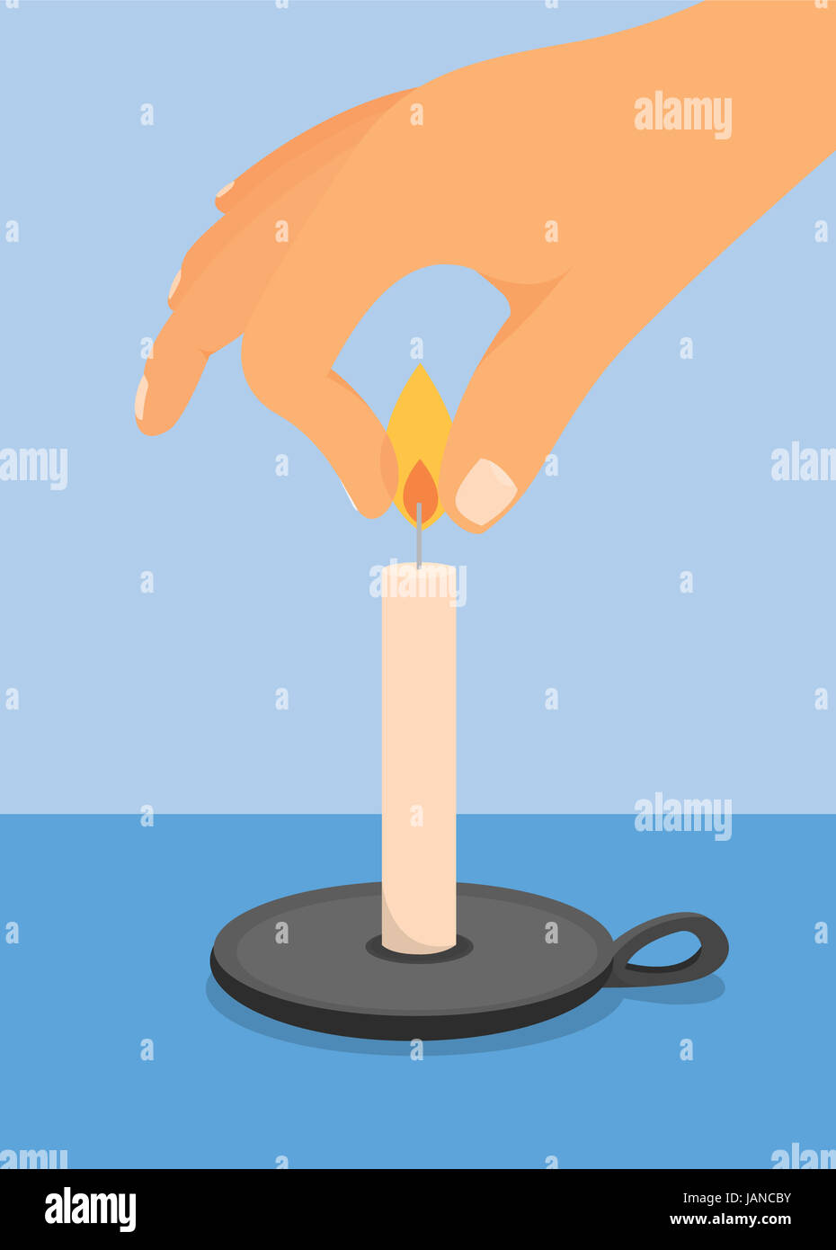 Putting out a candle Stock Photo - Alamy