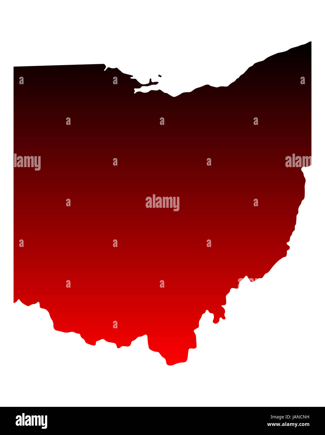 Karte von Ohio Stock Photo - Alamy