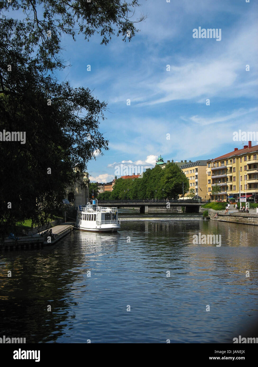 Riverside in Uppsala city (Sweden Stock Photo - Alamy