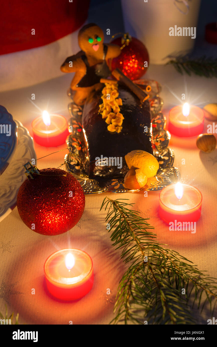 Christmas table deko Stock Photo Alamy