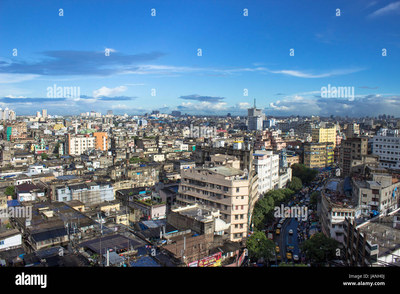 City landscape of Kolkata. Stock Photo