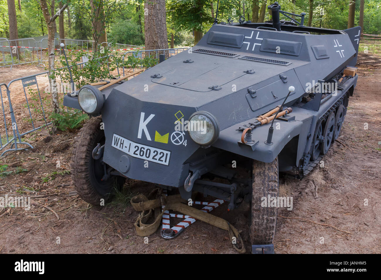 Sd.Kfz. 251/2 with mortar at Militracks event Stock Photo