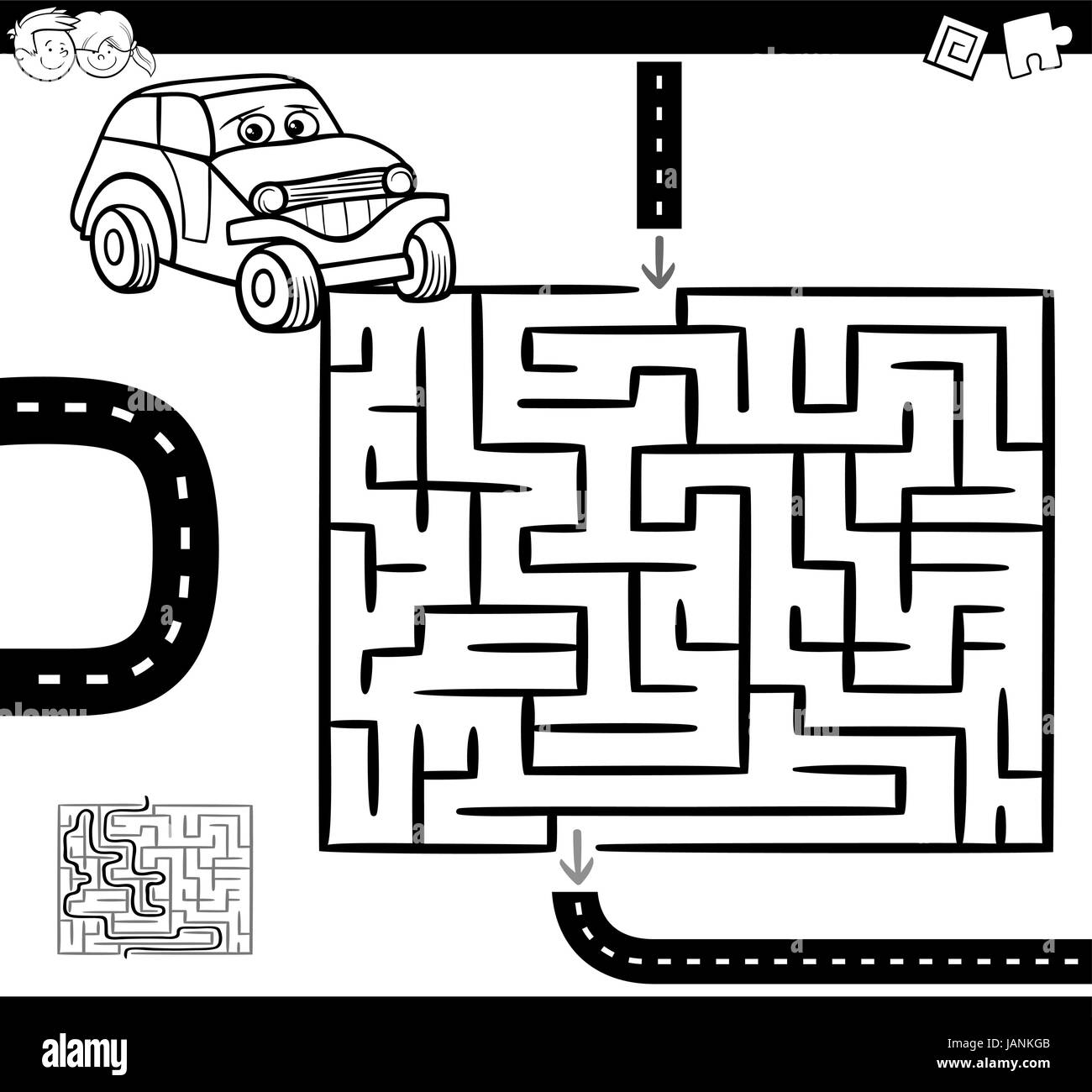 Online Maze Games for Kids and Toddlers: Car