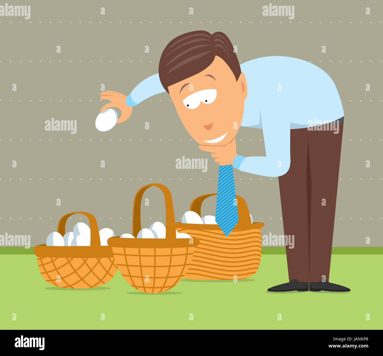 Putting eggs in different baskets Stock Photo Alamy