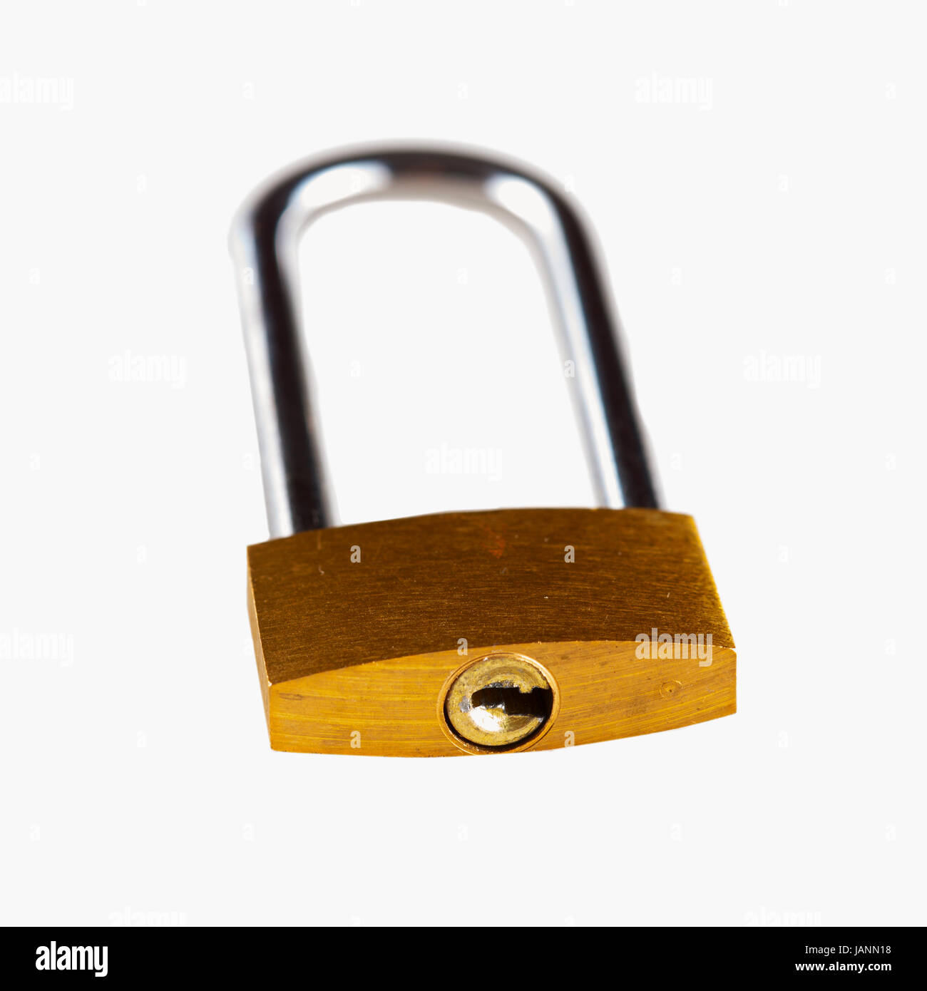 A golden lock isolated over white background Stock Photo - Alamy