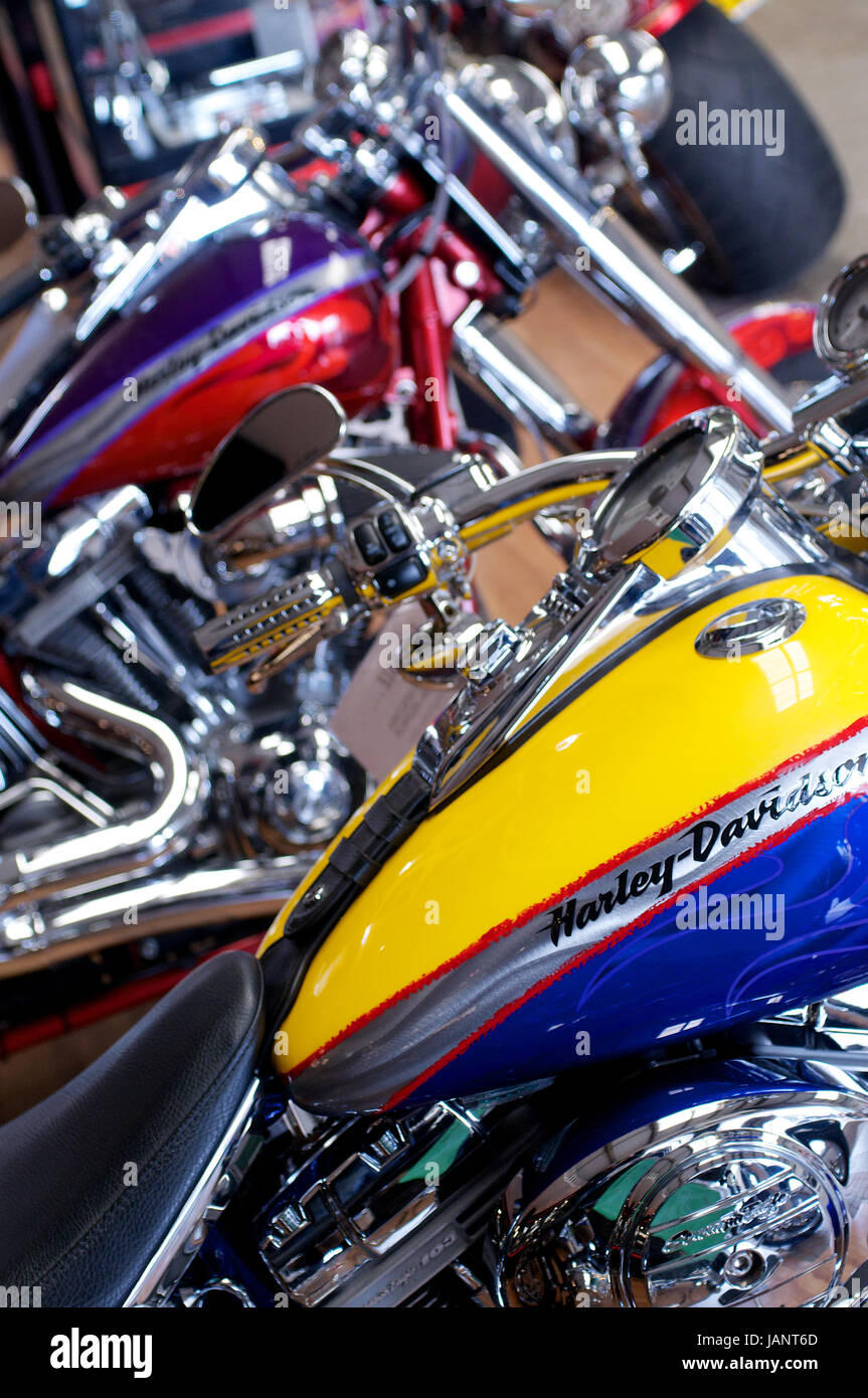 Custom HarleyDavidson motorcycle detail Stock Photo Alamy