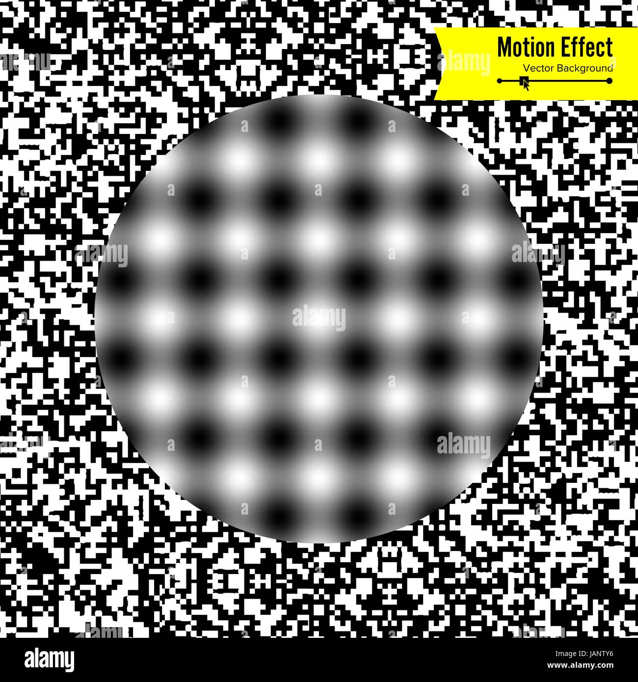 Optical Illusion. Vector 3d Art. Distortion Dynamic Effect. Geometric