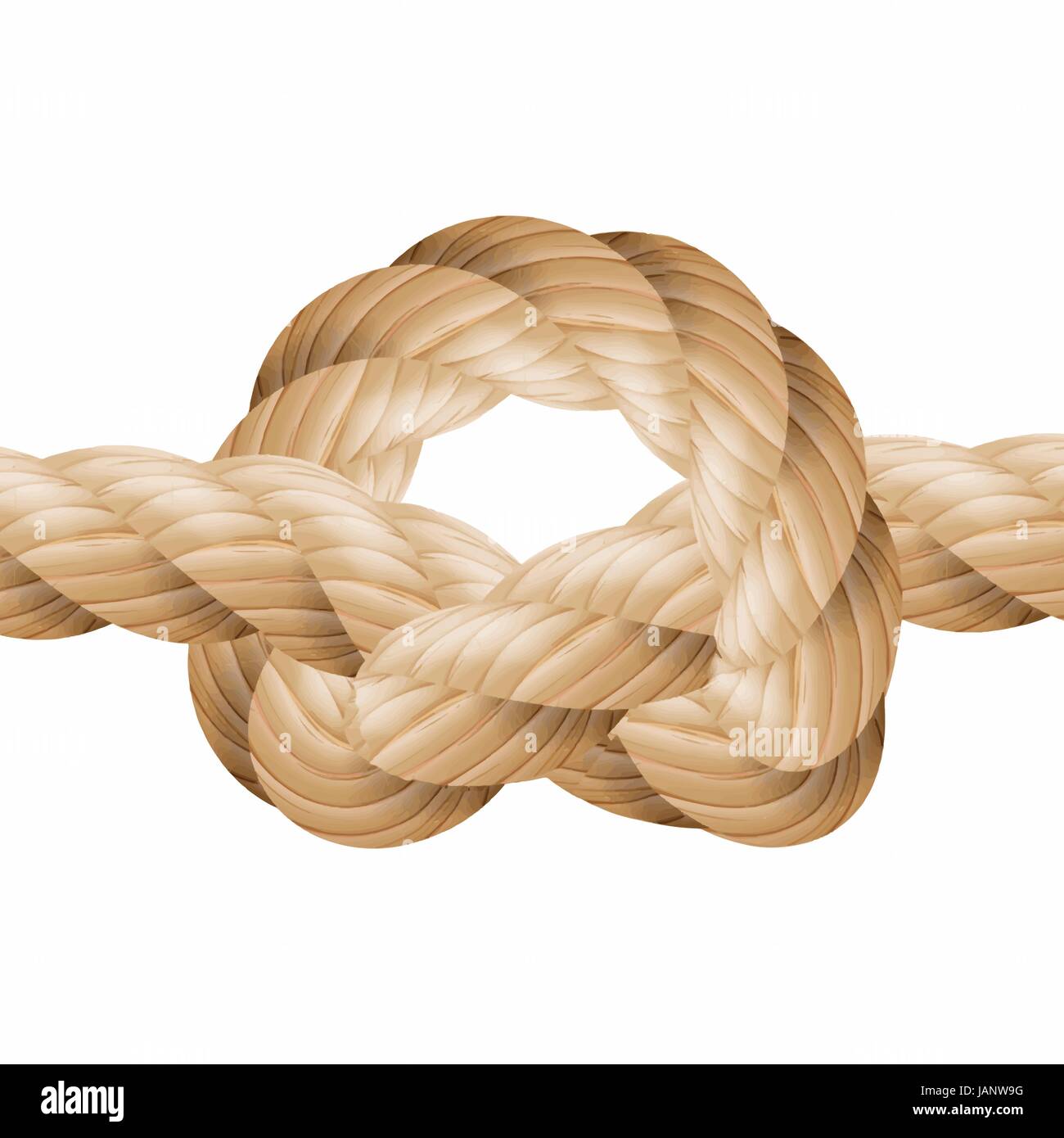 Rope Knot Vector. Marine Rope Knot. Isolated On White Background. For  Fabric, Wallpaper, Wrapping. Figure 8 Stock Vector Image & Art - Alamy