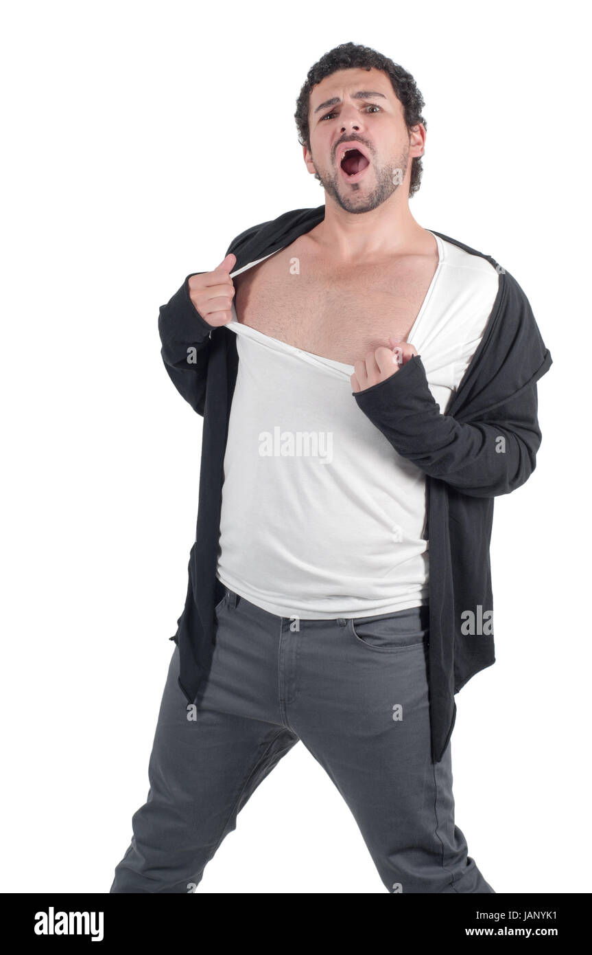 Ripping shirt open hires stock photography and images Alamy