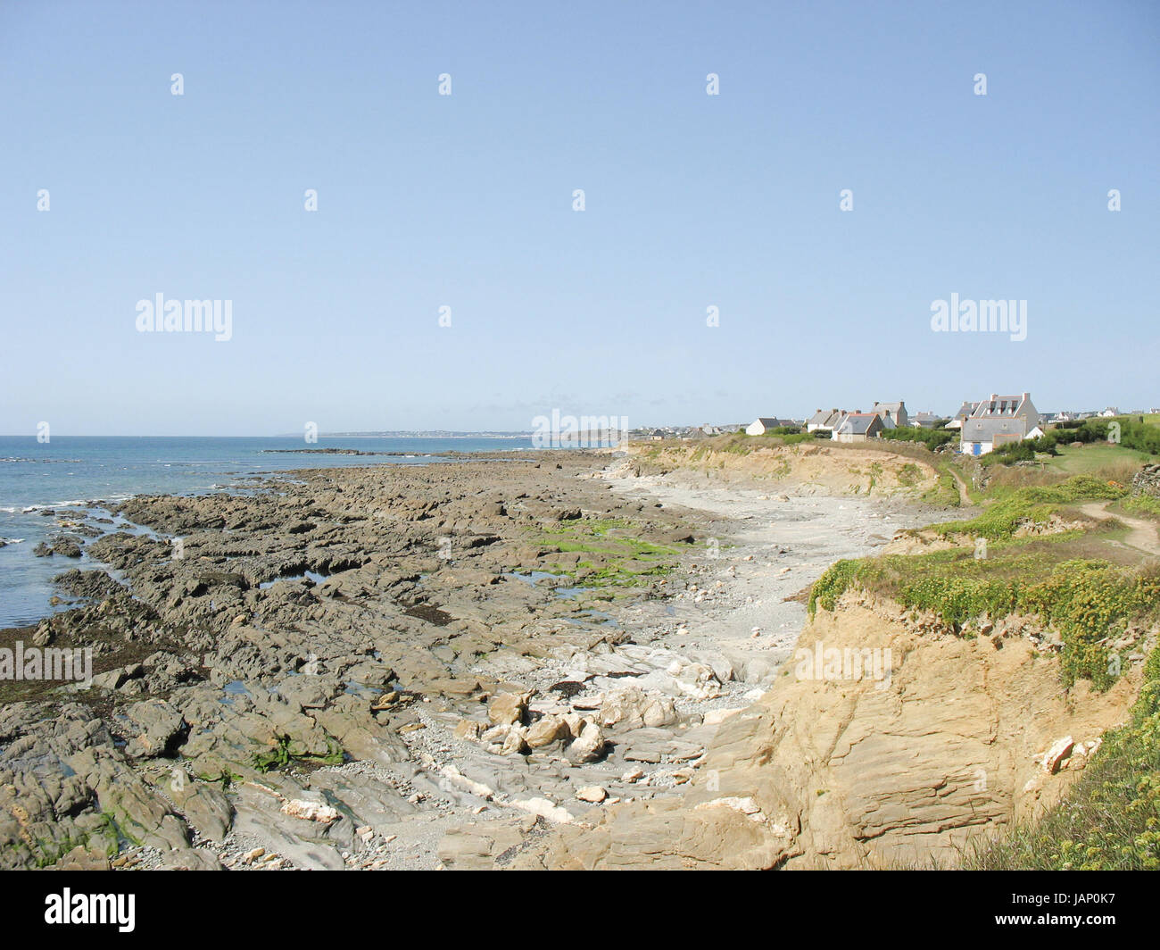 Sea coast in Brittany (France) Stock Photo