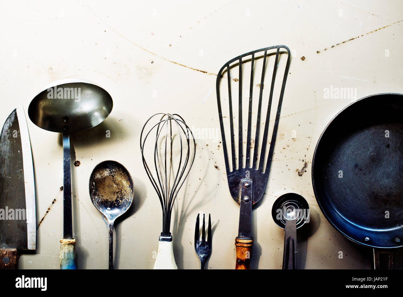 Different kind of utensil kitchenwear Stock Photo