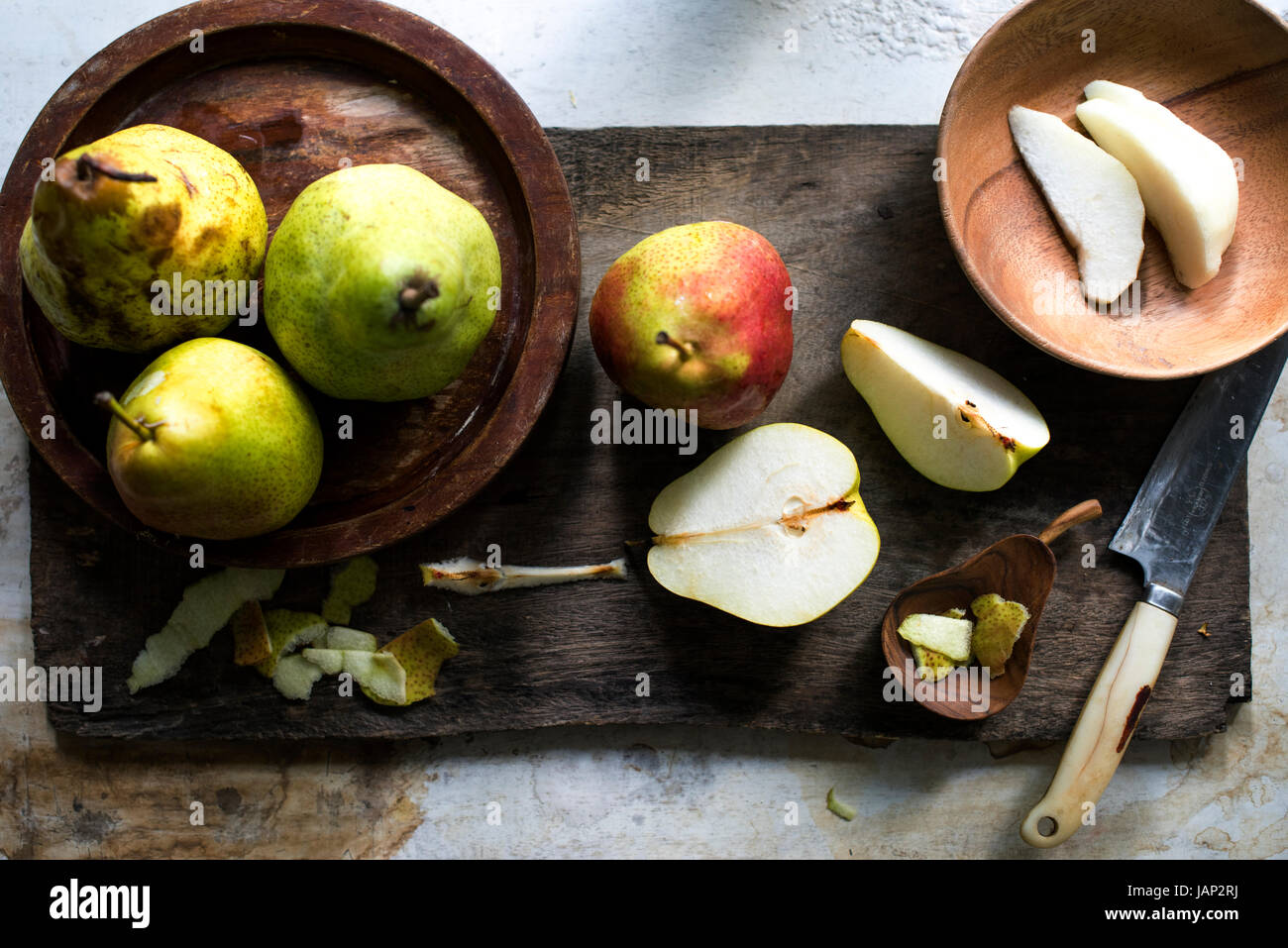 Aerial view fresh pears hi-res stock photography and images - Alamy