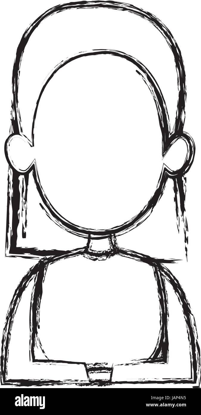 Silhouette drawing faceless half body hi-res stock photography and ...