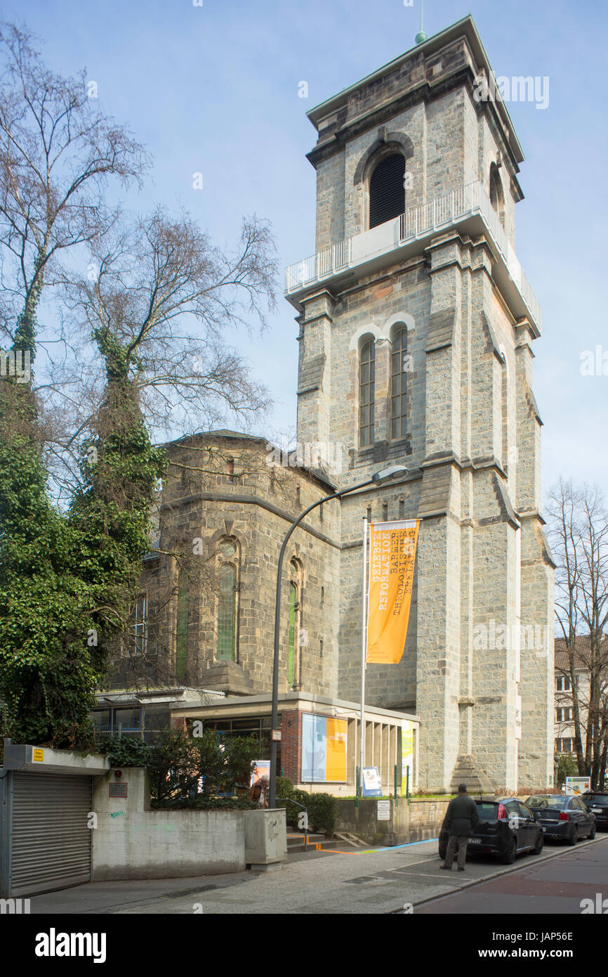 Deutschland, Nordrhein-Westfalen, Wuppertal, Barmen, Evangelische Kirche Gemarke (Gemarker Kirche). Hier wurde am 31. Mai 1934 die Barmer Theologische Stock Photo