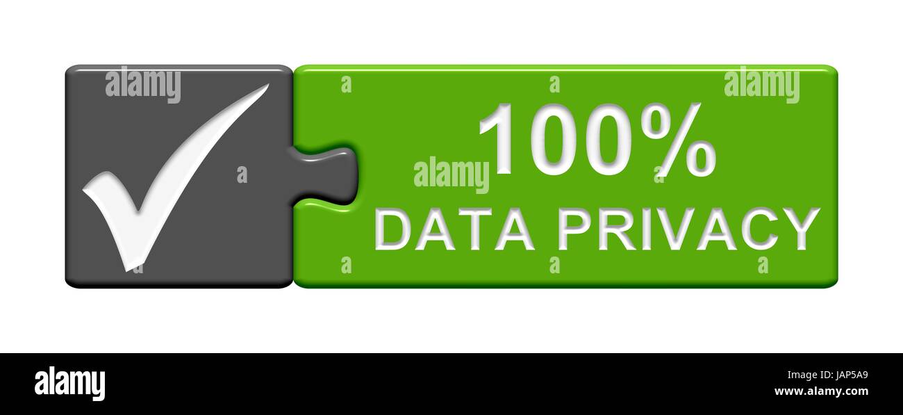 puzzle button 100 data privacy Stock Photo Alamy
