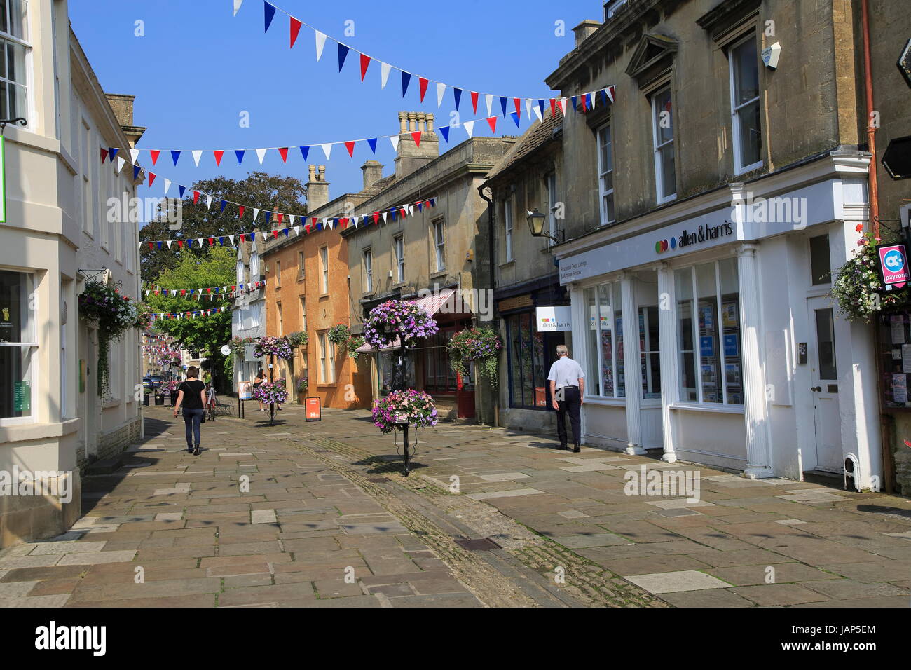Historic buildings in town of Corsham, Wiltshire, England, UK Stock Photo