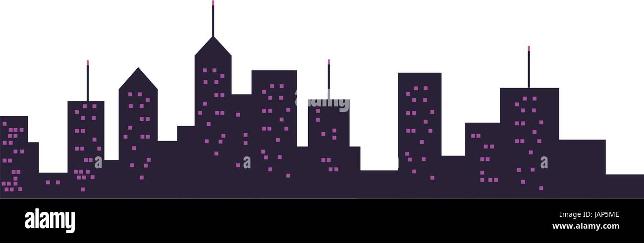 modern city building skyline silhouette Stock Vector Image & Art - Alamy