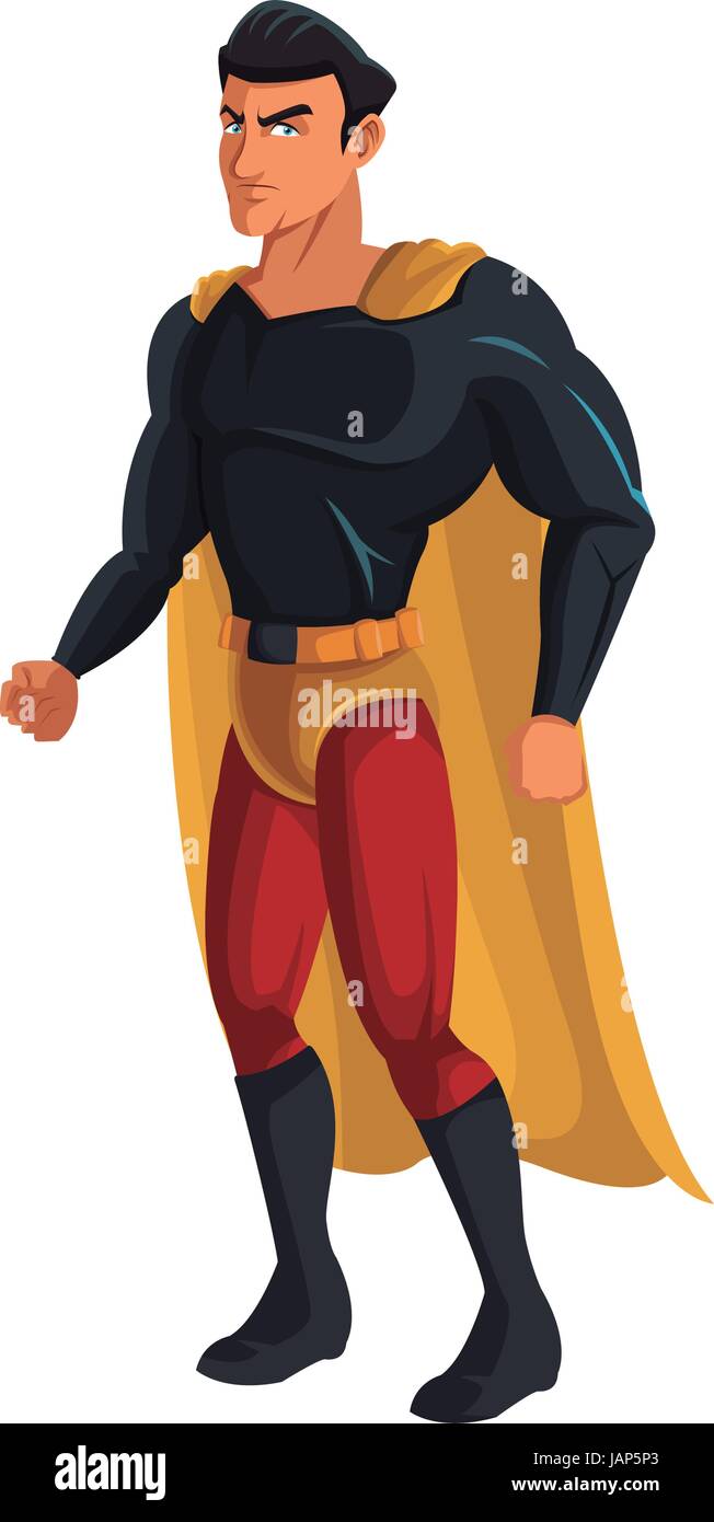 superhero cartoon suit disguise power style Stock Vector Image & Art ...