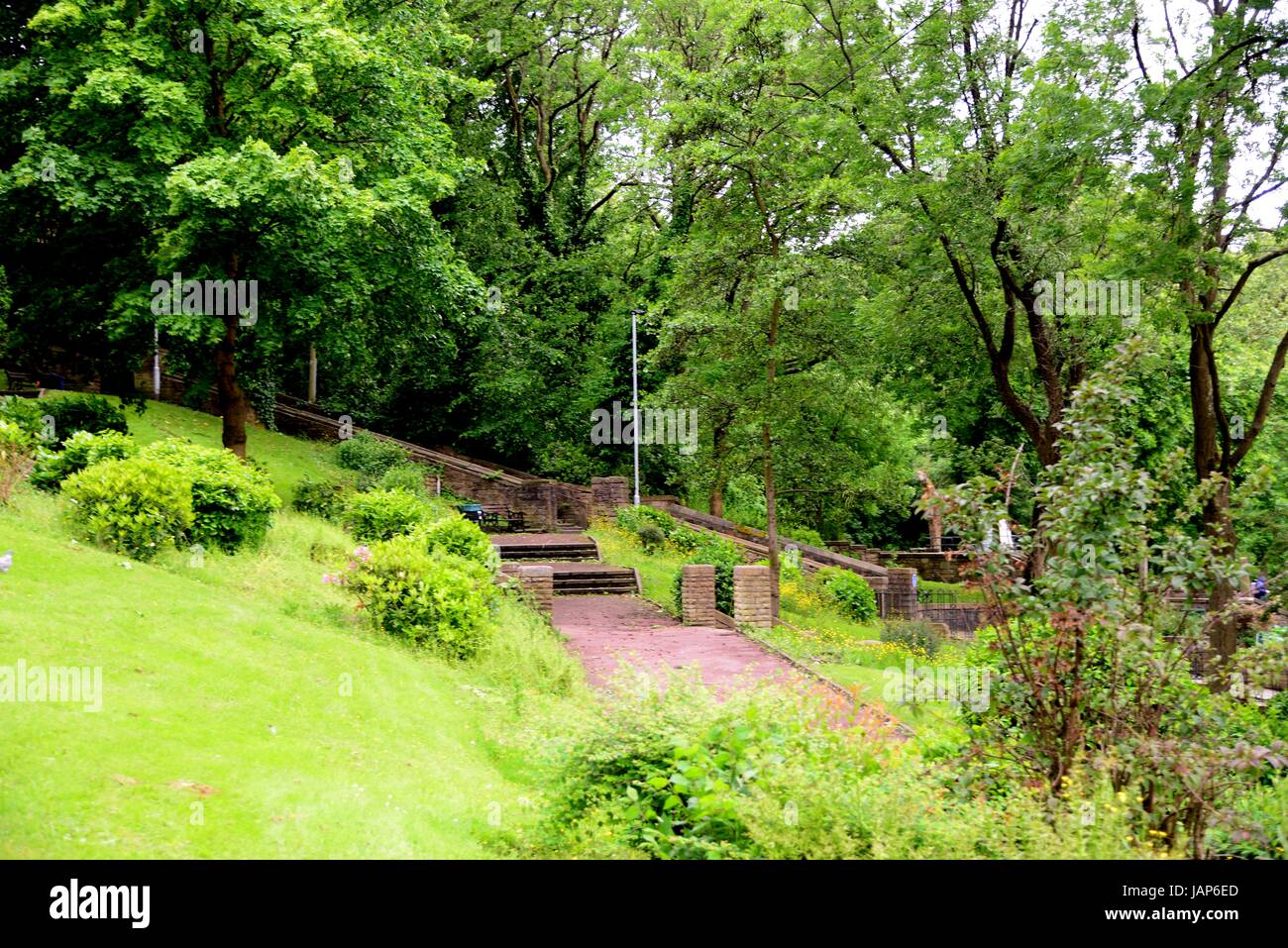 Saint Chad's Gardens, Rochdale Stock Photo Alamy