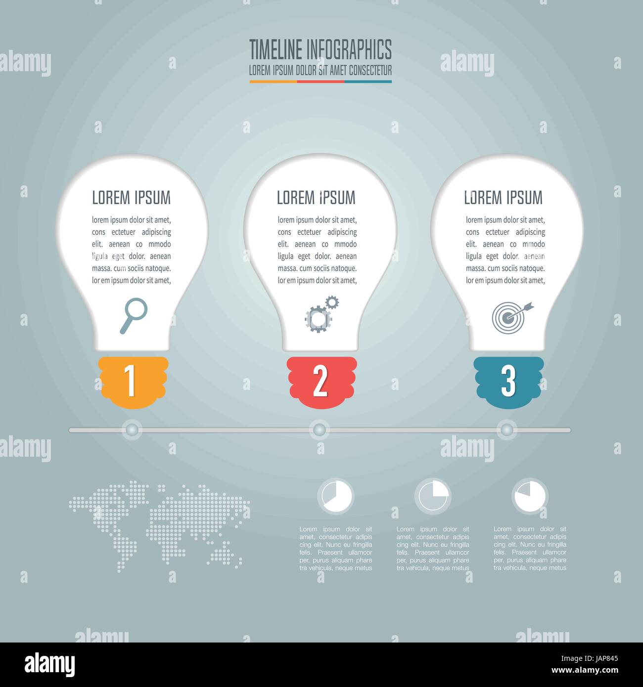 Lightbulb creative concept for infographic. Infographic design vector ...