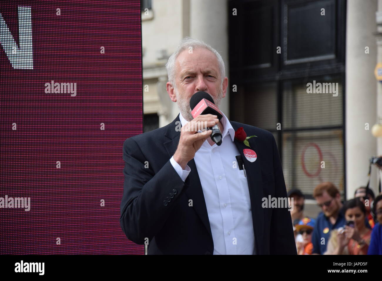 Jeremy Corbyn Labour Leader Campaign Speech in Watford June 7th Stock Photo
