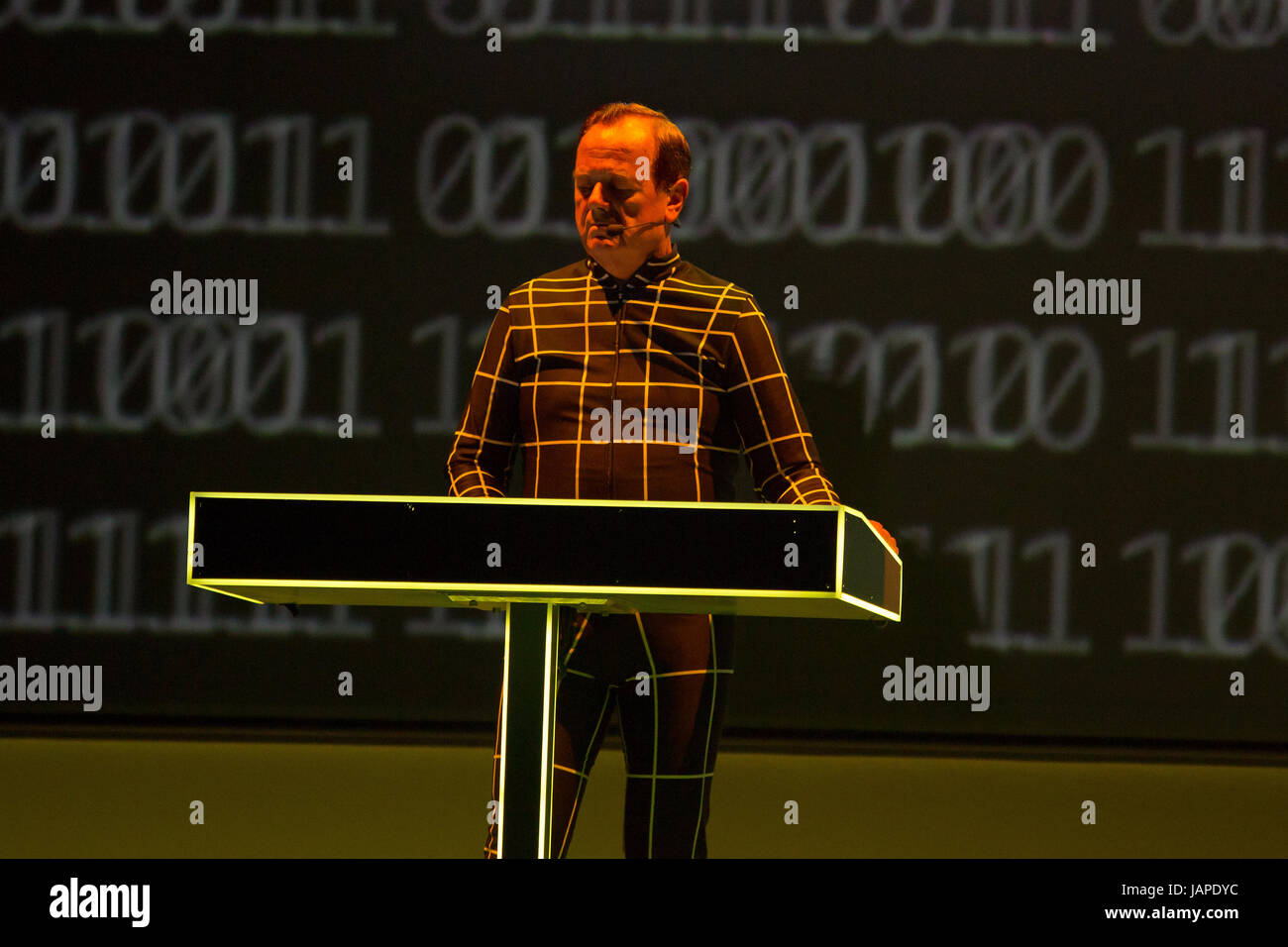 Brighton, UK. 7th June 2017,Kraftwerk perform's  Kraftwerk 3-D  at The Brighton Centre, Brighton, UK. Credit: Jason Richardson / Alamy Live News Stock Photo