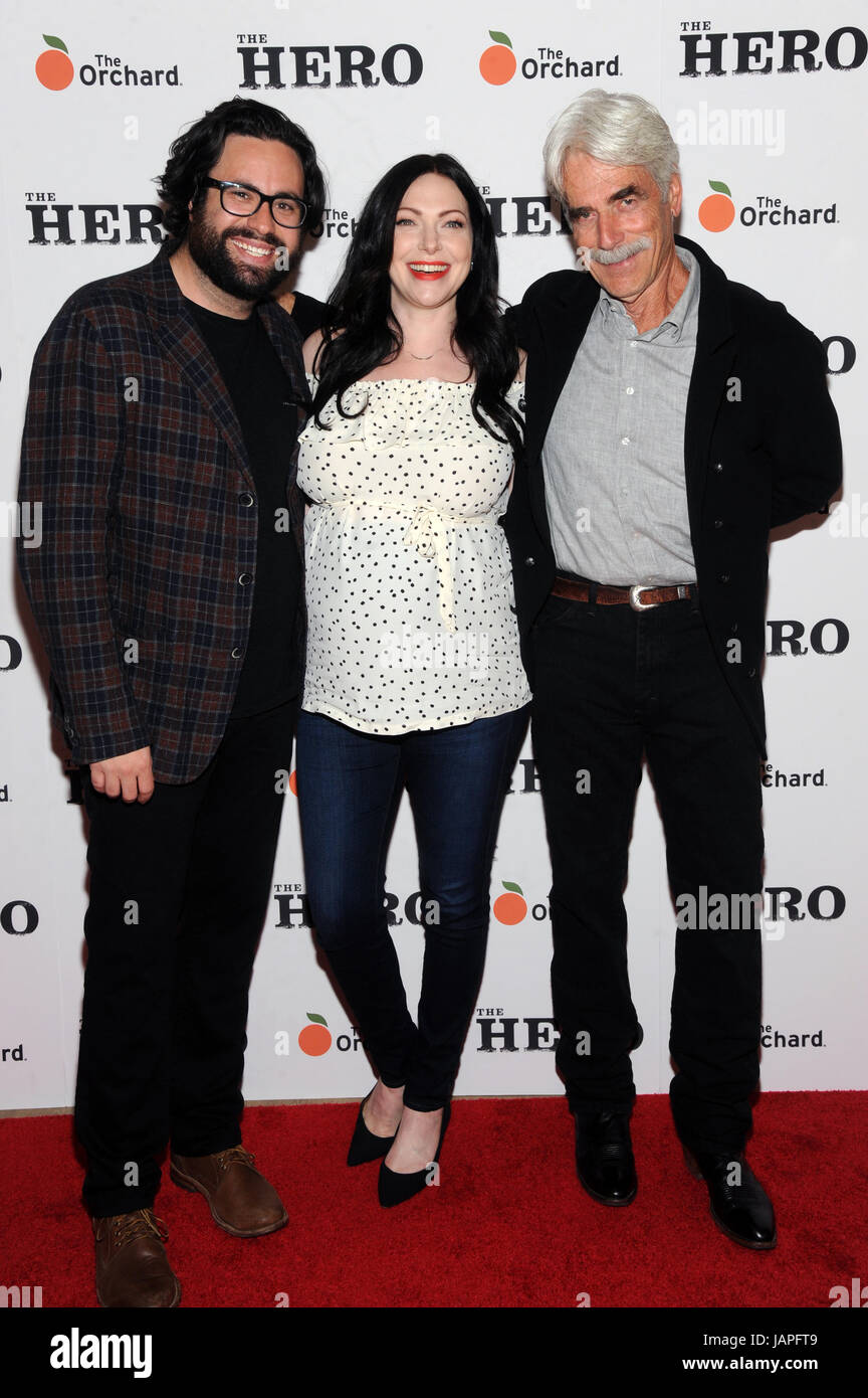 New York, NY, USA. 07th June, 2017. Brett Haley, Laura Prepon and Sam Elliott at 'The Hero' New York Premiere at the Whitby Hotel on June 7, 2017 in New York City. Credit: John Palmer/Media Punch/Alamy Live News Stock Photo