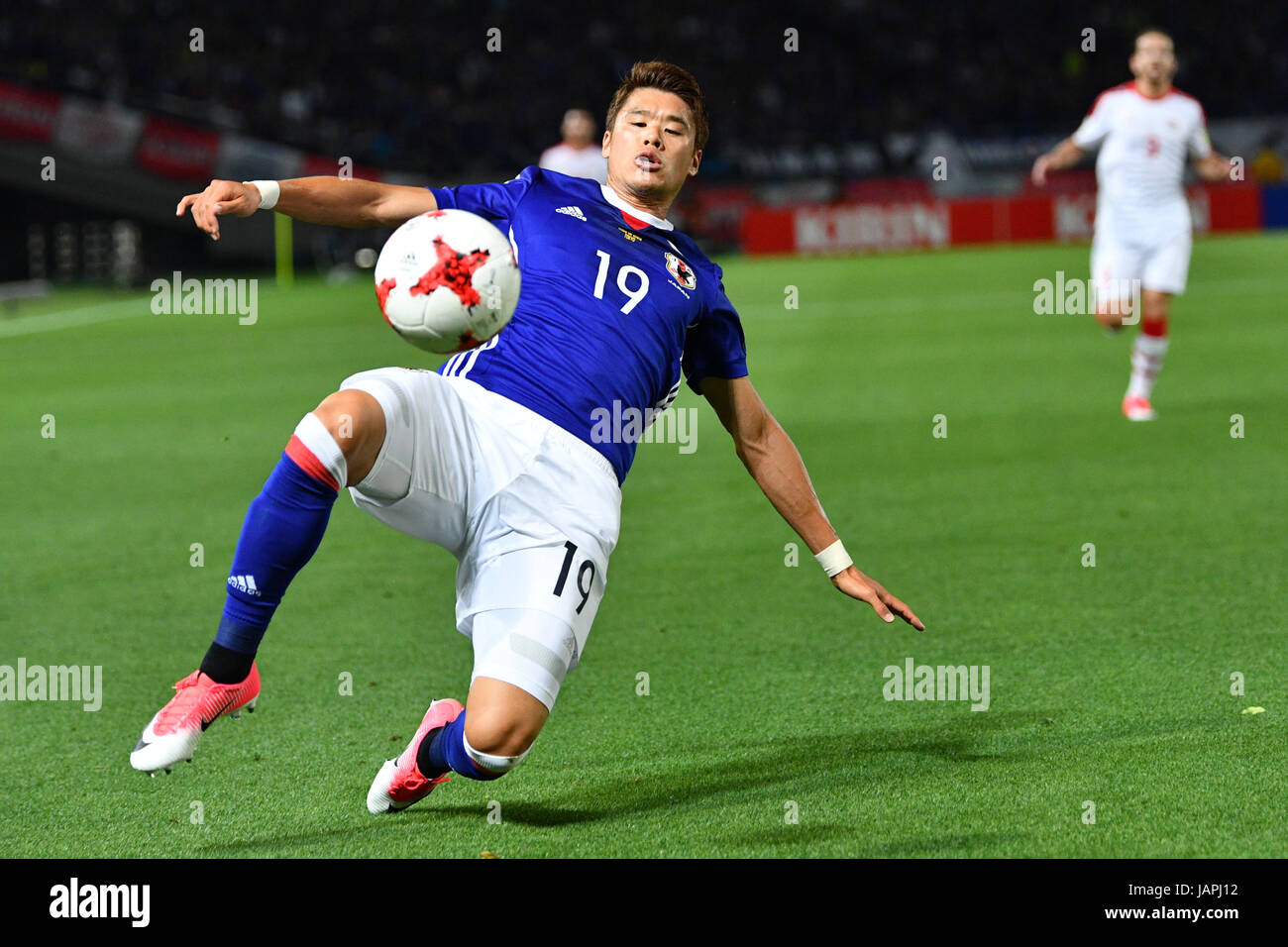 Tokyo, Japan. 7th June, 2017. Hiroki Sakai (JPN) Football/Soccer : KIRIN Challenge Cup 2017 match between Japan 1-1 Syria at Ajinomoto Stadium in Tokyo, Japan . Credit: AFLO/Alamy Live News Stock Photo