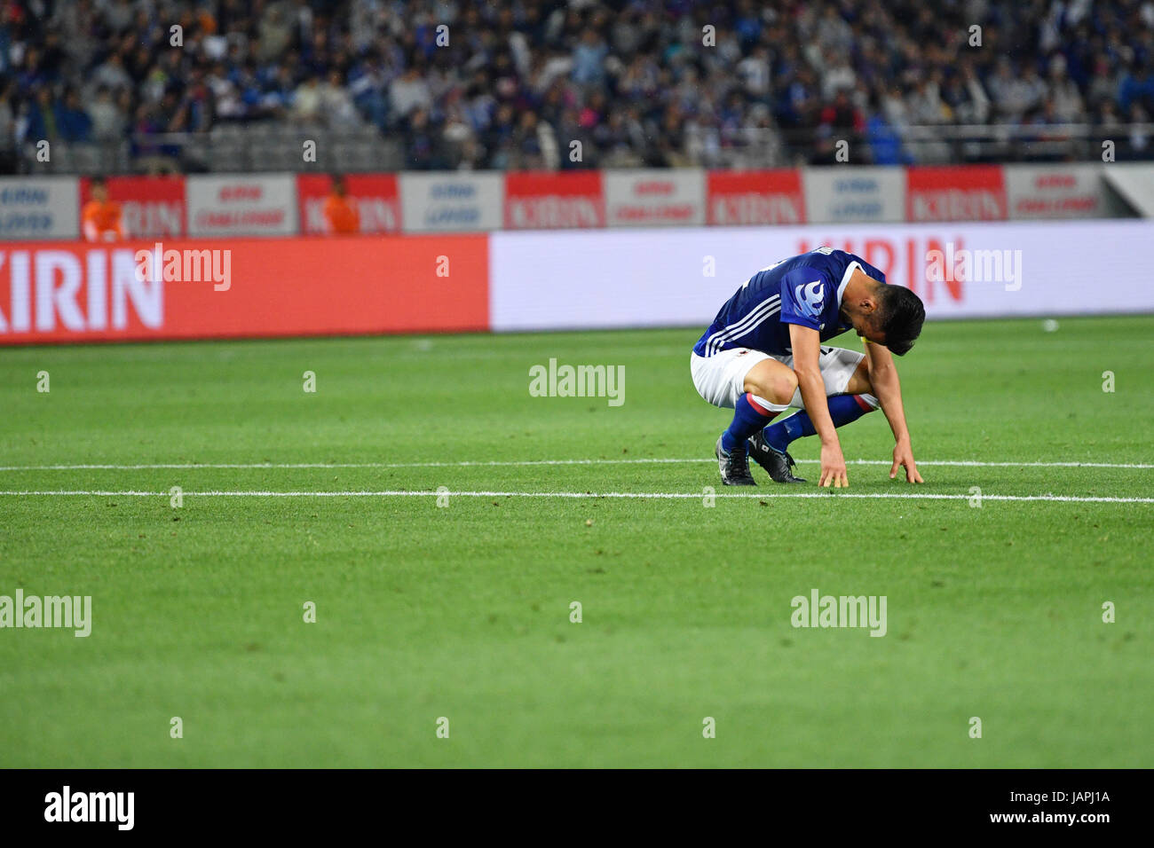 Tokyo, Japan. 7th June, 2017. Maya Yoshida (JPN) Football/Soccer : KIRIN Challenge Cup 2017 match between Japan 1-1 Syria at Ajinomoto Stadium in Tokyo, Japan . Credit: AFLO/Alamy Live News Stock Photo