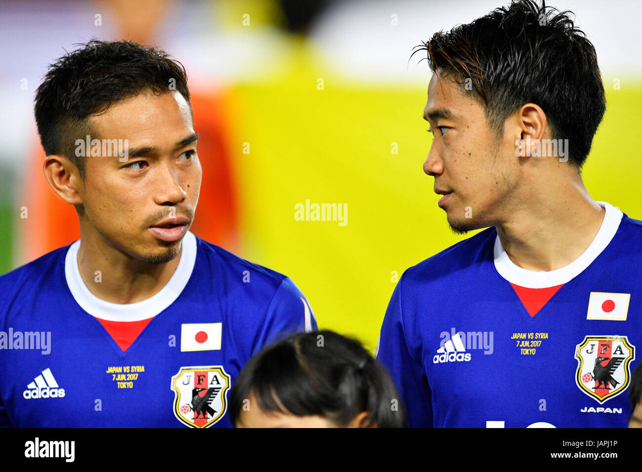 Tokyo Japan 7th June 17 L R Yuto Nagatomo Shinji Kagawa Jpn Football Soccer Kirin Challenge Cup Tokyo Japan 7th June 17 L R Yuto Nagatomo Shinji Kagawa Jpn Football Soccer Kirin Challenge Cup