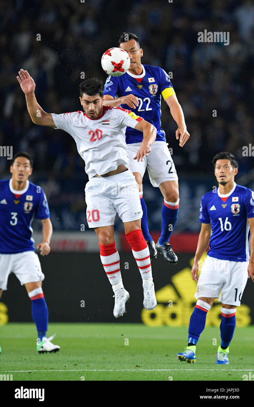 Tokyo, Japan. 7th June, 2017. Maya Yoshida (JPN) Football/Soccer : KIRIN Challenge Cup 2017 match between Japan 1-1 Syria at Ajinomoto Stadium in Tokyo, Japan . Credit: AFLO/Alamy Live News Stock Photo