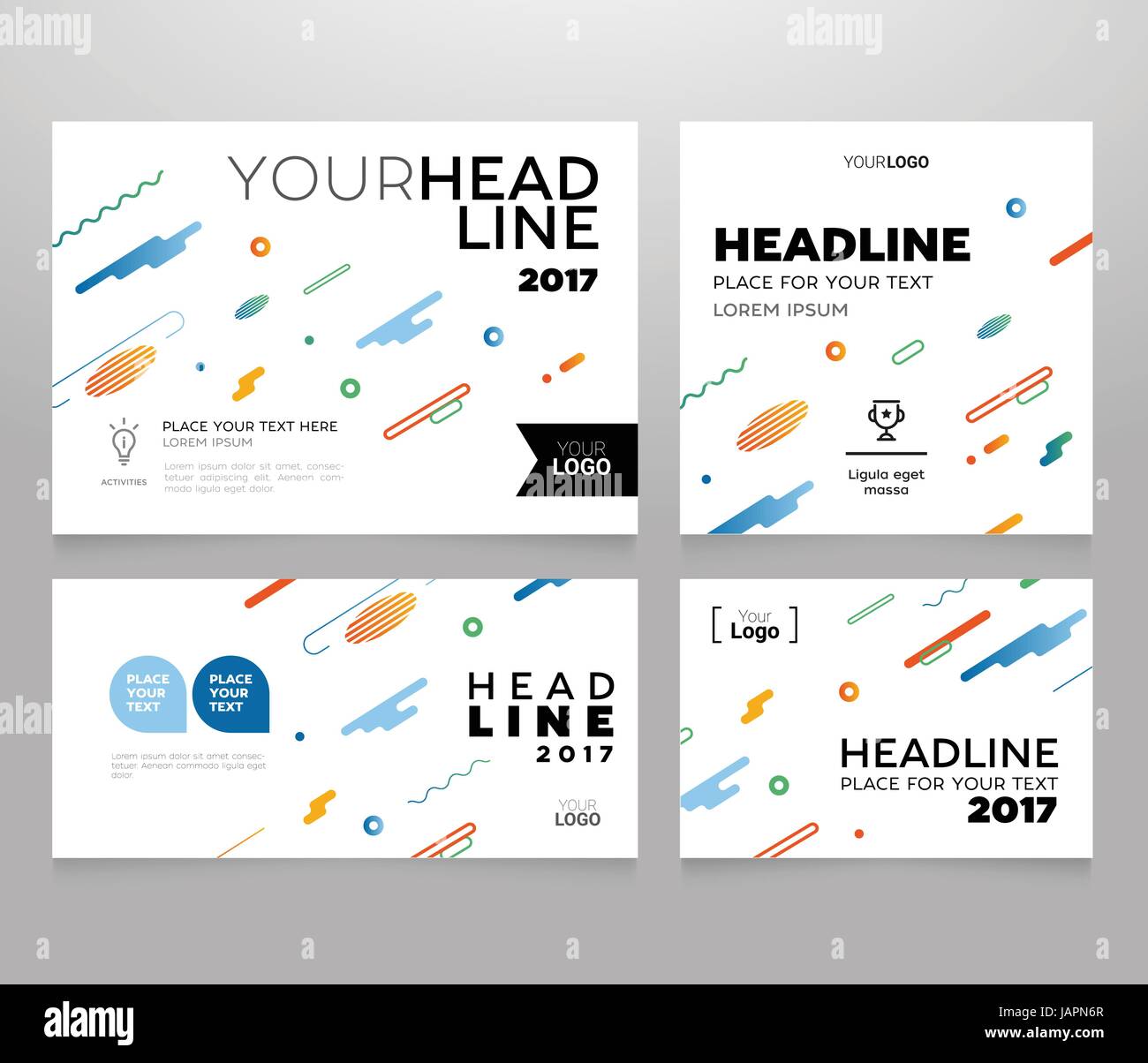 Headline Banner vector template illustration poster Stock Vector