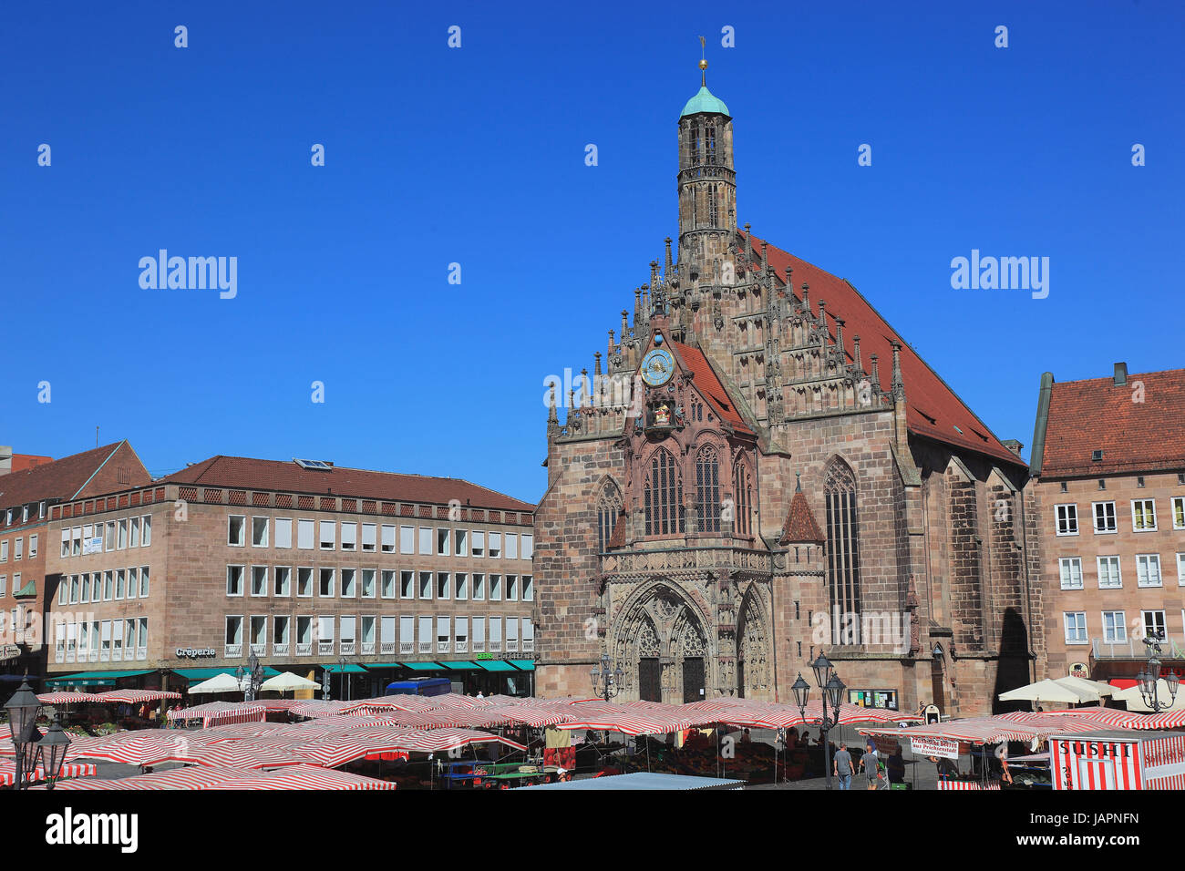 Nuremberg, The Frauenkirche, Church of Our Lady, Middle Franconia, Bavaria, Germany Stock Photo