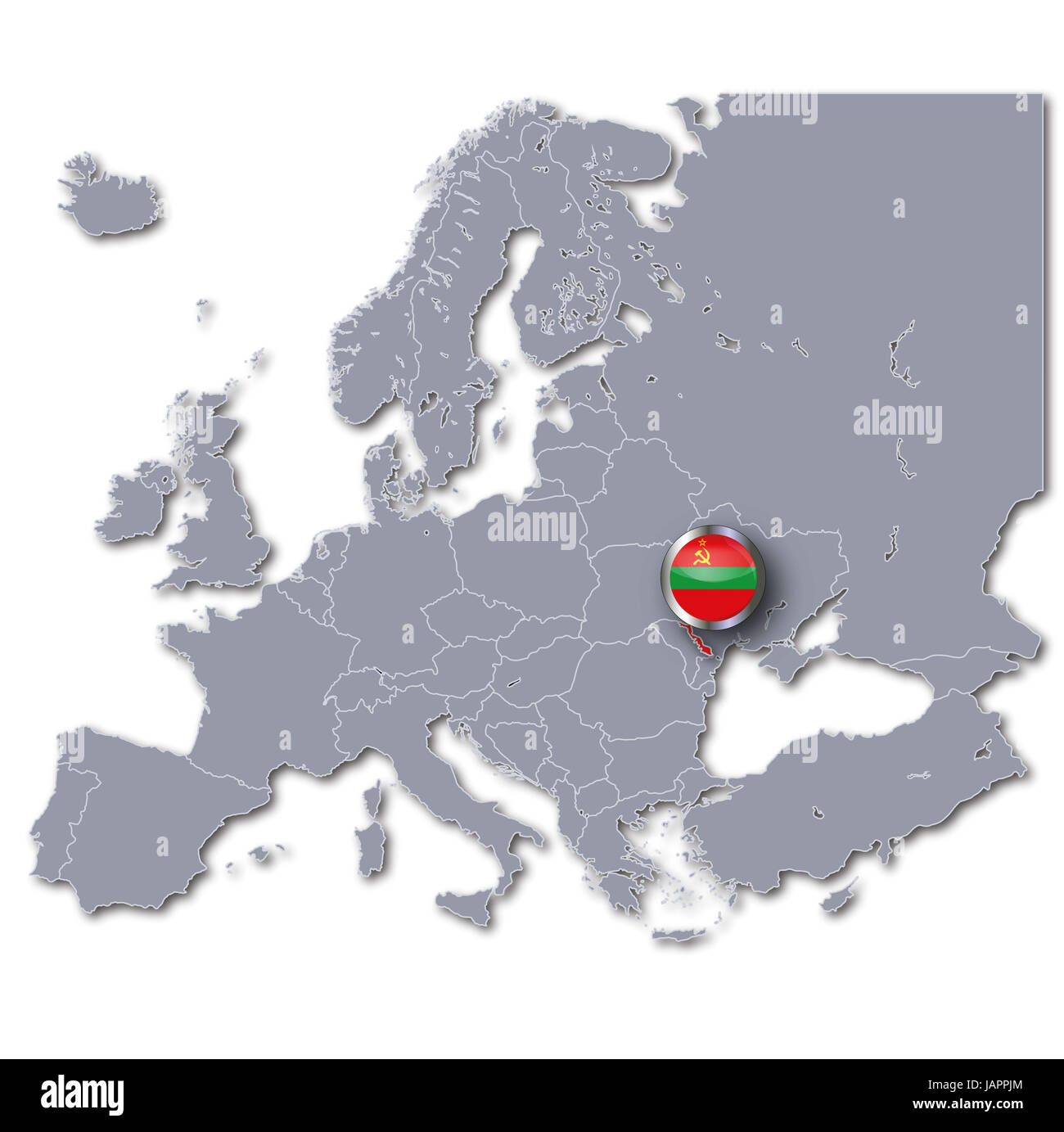 europe map with transnistria Stock Photo