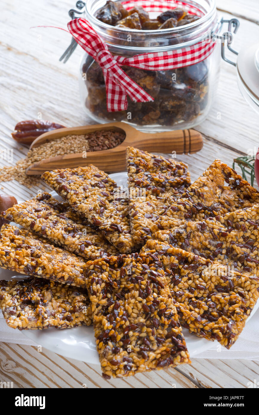 flax Sesame seed candy Stock Photo Alamy