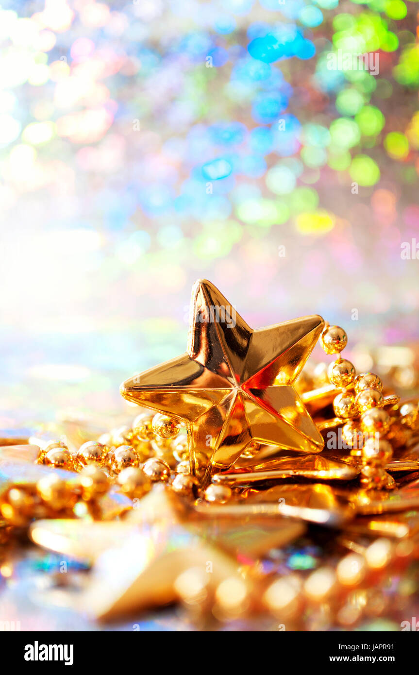 christmas background with golden star Stock Photo - Alamy