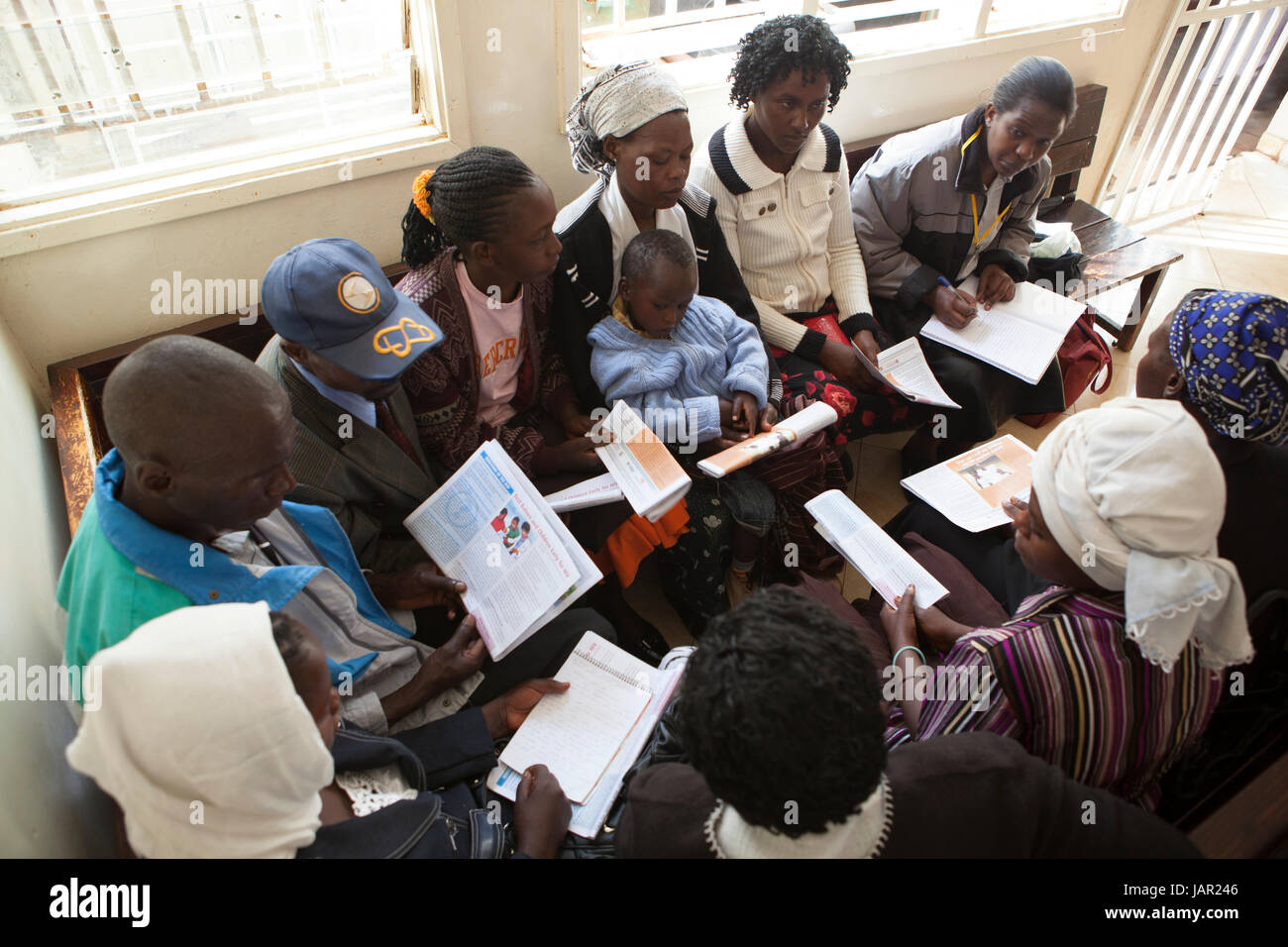 Women attending a health clinic, Kenya, Africa Stock Photo